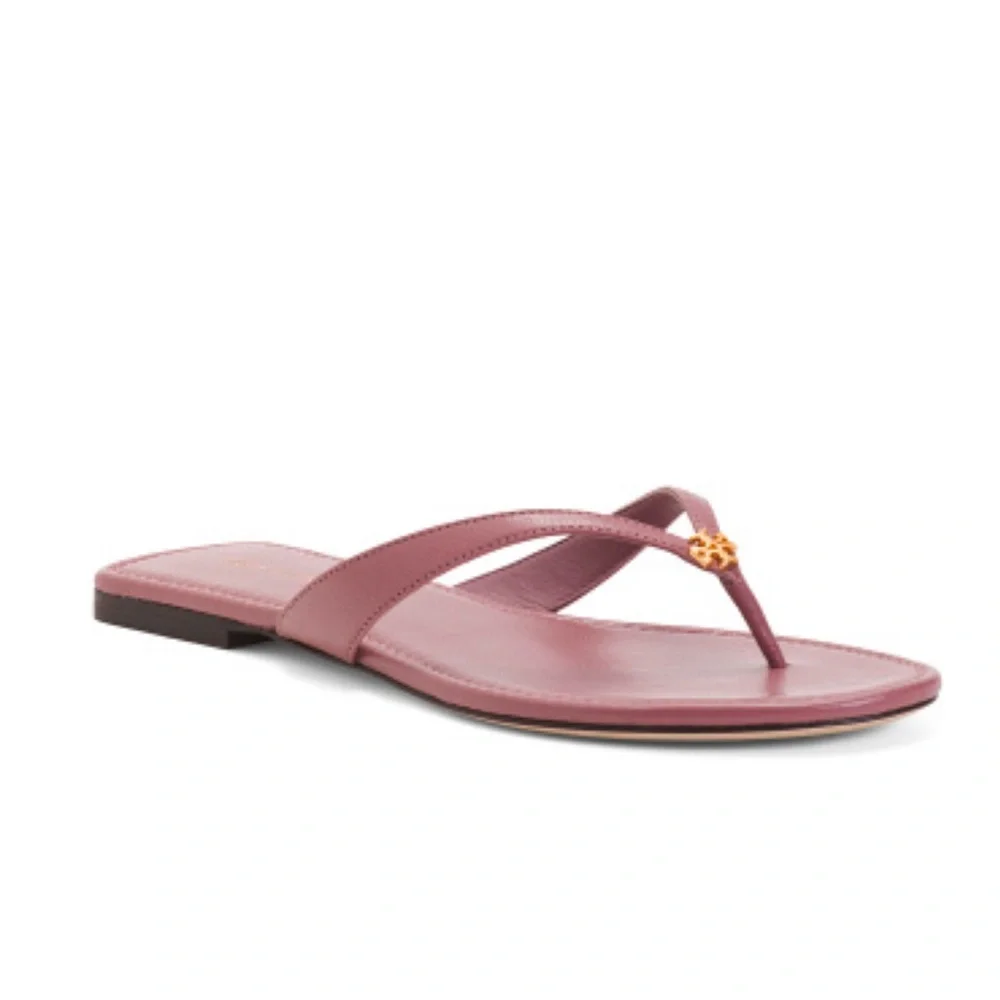 TORY BURCH ❤️‍🔥 NWT LEATHER CLASSIC FLIP FLOPS LAVENDER SIZE 9